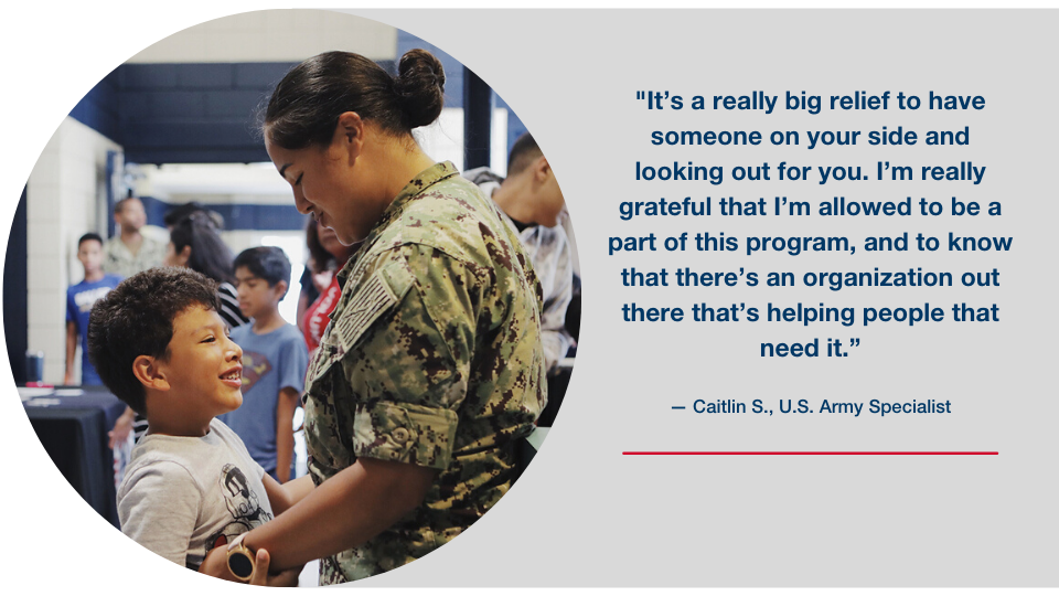 Quote from a service member about how Operation Homefront United we stand campaign impacted them